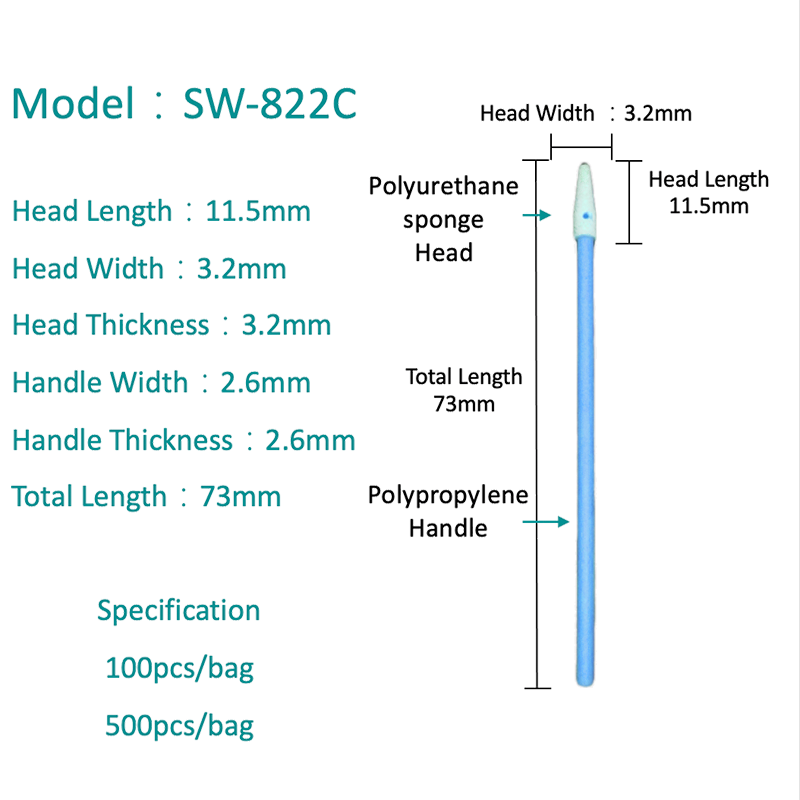 SW-822C hegyes habos tisztítószoba tampon