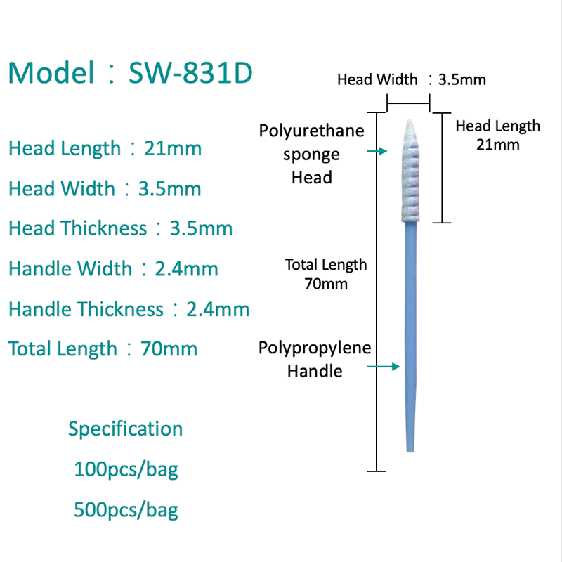 SW-831D közepes összenyomott, nagy abszorpciós szivacs-tampon