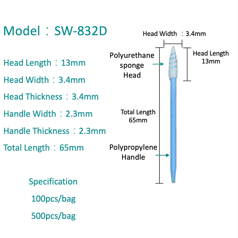 SW-832D multifunkcionális tipp tisztítószoba-tampon