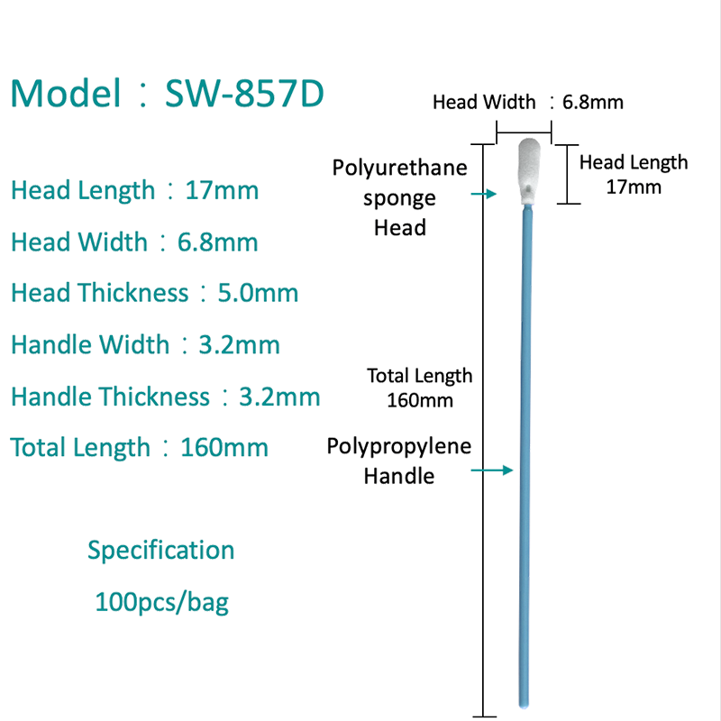 SW-857D pormentes és tiszta szivacs-tampon