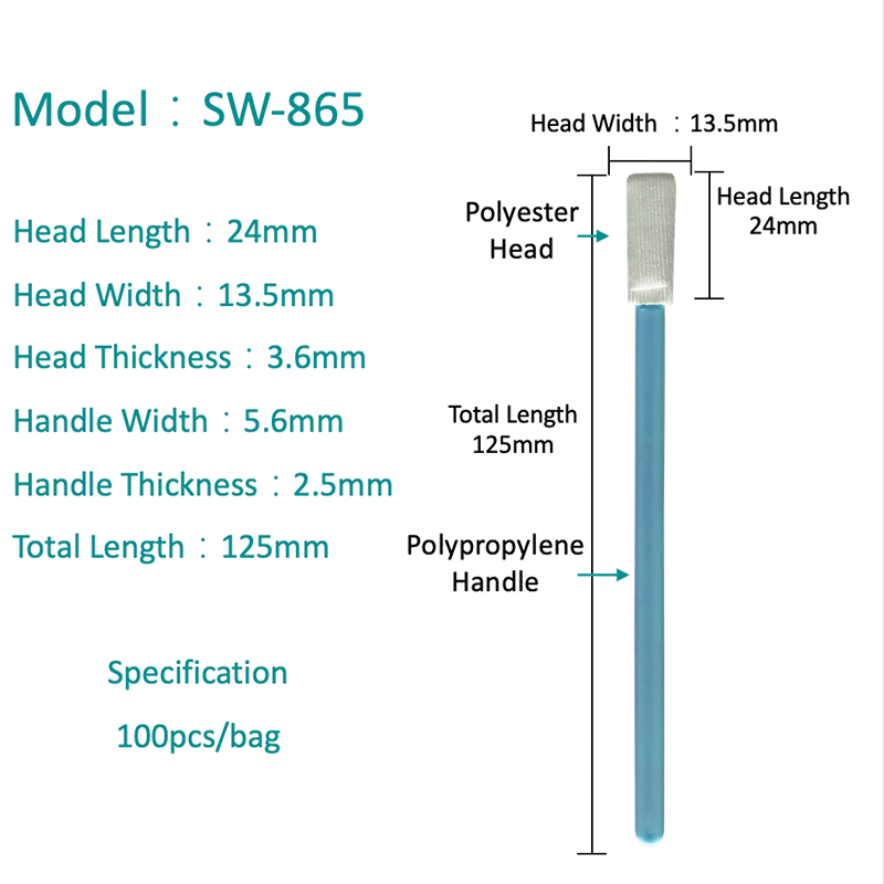 SW-865 kis fej steril poliészter tampon